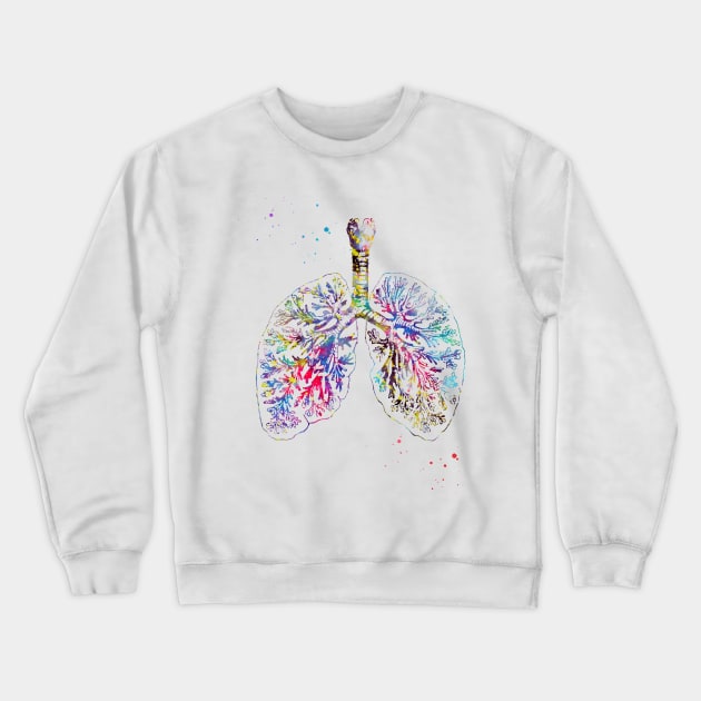 Anatomical Lungs Crewneck Sweatshirt by erzebeth